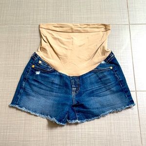 Maternity jean shorts